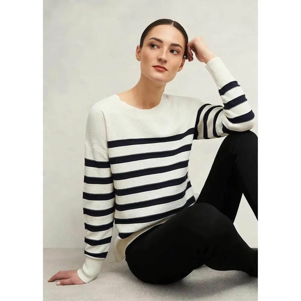 Hobbs Amoura Striped Cotton Jumper